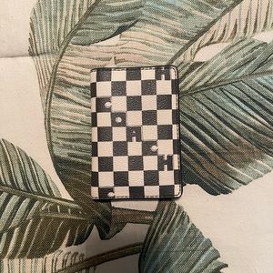 Coach checkered slim wallet